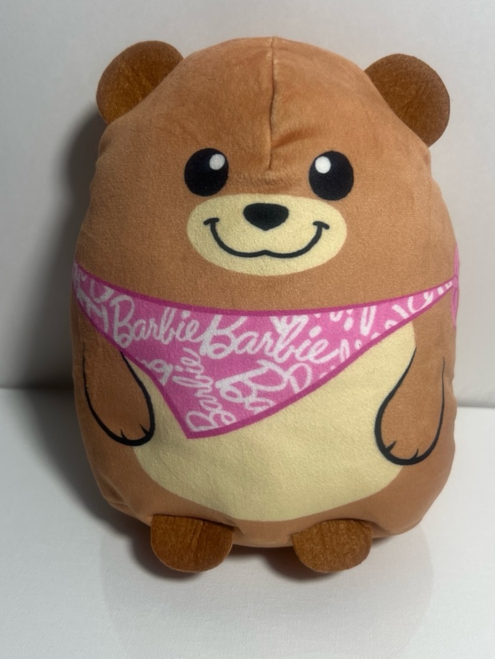 Barbie Brown Bear Plush with Pink Logo Bandana